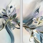Magnolia Drift Diptych