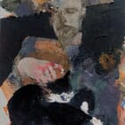 Curled in the corner 