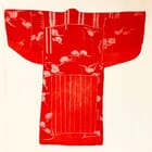 Denim Kimono Floral Red