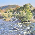 Autumn evening on the Loire river