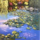 Nymphéas en fleurs au printemps dans l'étang du jardin Monet à Giverny