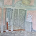  Intérieur Viennois Pastel avec Sculptures 