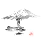 Boat in front of fuji san