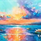 Sunraise on ocean 1489