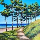 Le chemin entre les pins