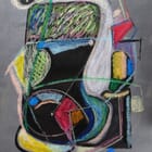 Composition au vase noir-Abstraction