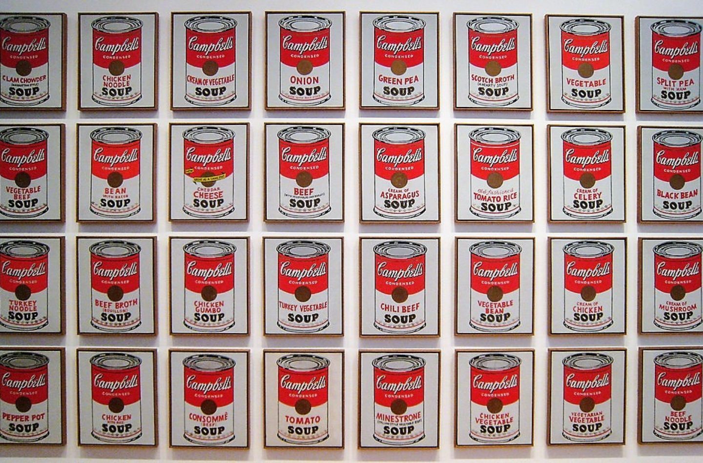 L Oeuvre La Loupe Campbell s Soup Cans D Andy Warhol Rise Art