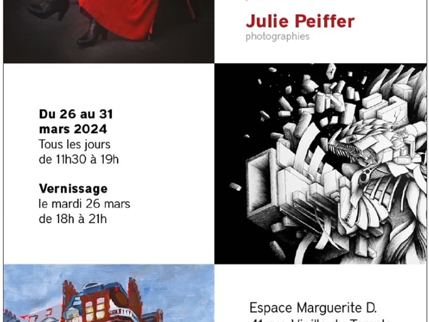 Exposition dans le Marais, Paris 4