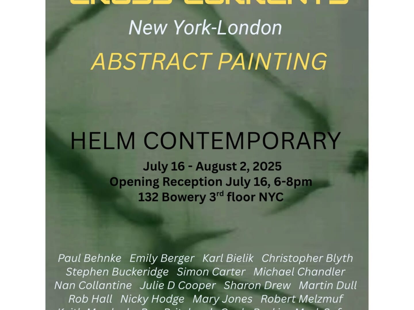 Cross Currents Abstract Painters at Helm Contemporary, New York - London
