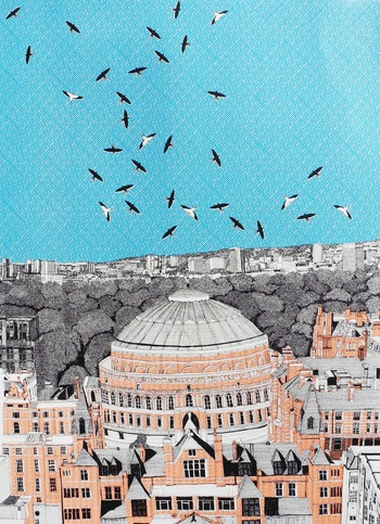 Rooftops at Royal Albert Hall by Clare Halifax