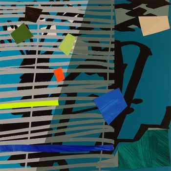 Blue Grey Blind von Bruce McLean