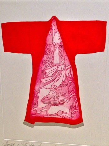 Scarlet and Fuschia Kimono by Anna Toppin