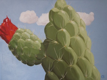 'Rain breaks over the desert' by Christo Sharpe