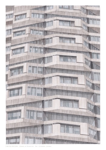 Shapes of Brutalism_No 1 Croydon, London par Sarah Evans