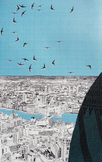 London Lurking Behind the Gherkin von Clare Halifax