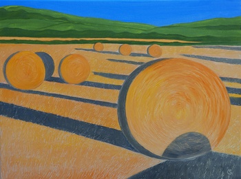 Bales at Sunset von Christo Sharpe
