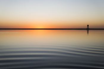 Sunrise And Ripples by Andrew Lever