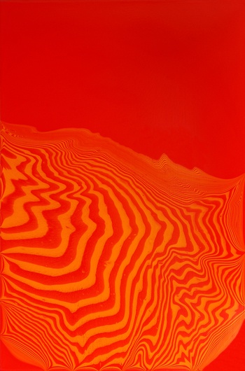 Tipping Point (cadmium red medium / cadmium orange) #4 by Bryan Lavelle