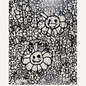 Reversed Double Helix Black Head Brown Body. by Takashi Murakami