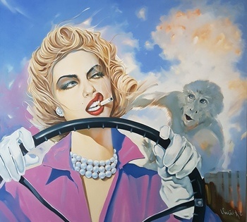 ,,The lady with the monkey,, par VADIM KOVALEV