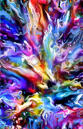 Fluid Painting 122 by Mark Chadwick