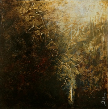 Fragile, 29x29cm, on canvas by Jean-Luc Lacroix