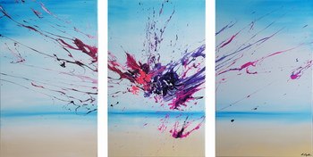 Artist's Beach 2 Triptych (Spirits Of Skies 120064) par Ansgar Dressler