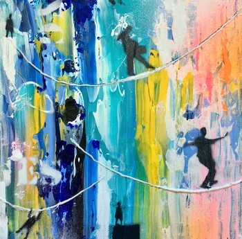 building bridges XI (3D canvas) by Bea Garding Schubert