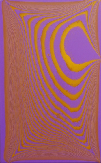 Tipping Point (brilliant purple / cadmium yellow deep hue) #1 by Bryan Lavelle