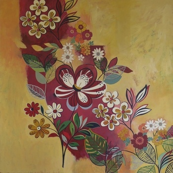 Crimson and white by Simon M Smith