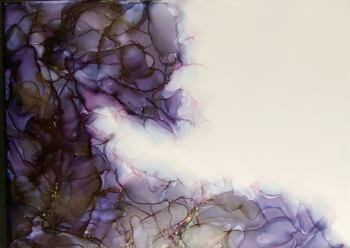 Abstract Design in Aubergine and Gold by Mark Buckley