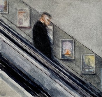 Commuter (Man in Black Coat)  von Georgia Peskett