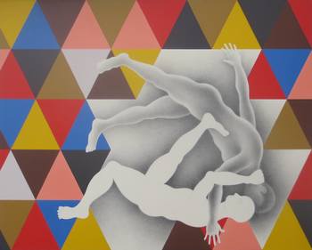 "New Adventures in Large Format" series (triangles background) by Gonzalo Garcia Callegari