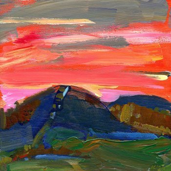 Red Sunset by Asta Kulikauskaite Krivickiene