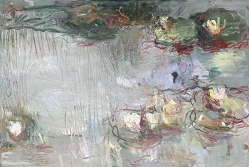 Reflections. Clouds over the pond. by Lilia Orlova-Holmes