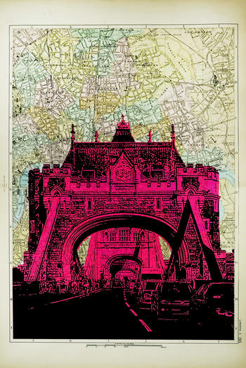 Entrance to Tower Bridge by Angela Morris-Winmill