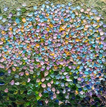 Blue Asters in October by Olga Bezhina