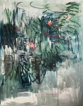 The water-lily pond. Reflections. by Lilia Orlova-Holmes