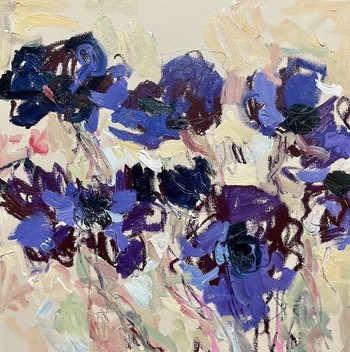 Purple anemones by Lilia Orlova-Holmes