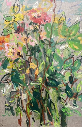 Flowers in the morning  by Lilia Orlova-Holmes