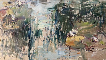 A frog jumps  by Lilia Orlova-Holmes