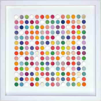 One Hundred & Ninety Six Painted Dots With Gold Leaf by Amelia Coward