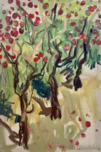 Apple trees. by Lilia Orlova-Holmes