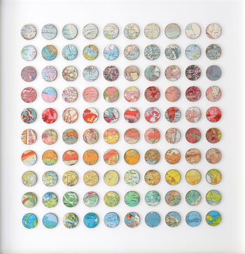 100 World Map Dots Original  by Amelia Coward