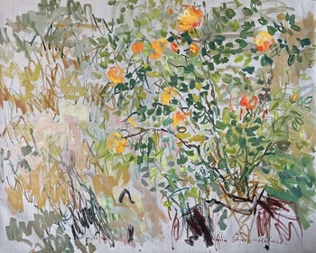 A rose in the autumn garden. by Lilia Orlova-Holmes