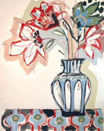 A Vase of Wild Blooming Flowers by Anna Hymas