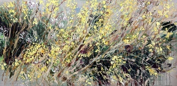 Forsythia Golden Bell  by Lilia Orlova-Holmes