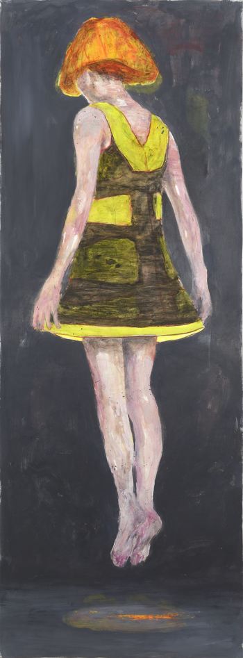 Grande poupée verte par Wilfrid Moizan