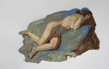 Étude de nu féminin d'après modèle vivant by Olivier Payeur