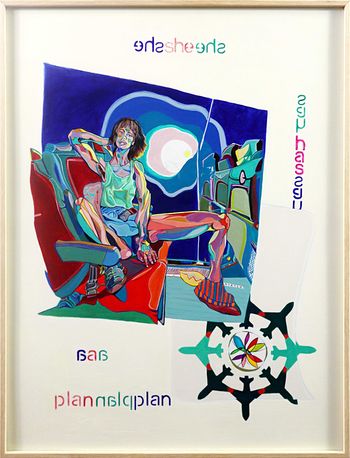 Maeva dans l'avion par Julien Sama